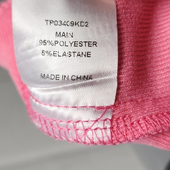 Meshki Jordan Ruched Front V Neck Bralette Crop Top 2 Bundle Set Pink & Stone XS - Picture 16 of 16